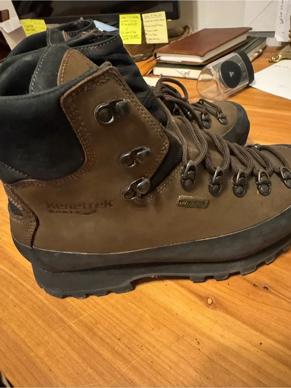 Brown Leather Waterproof Men's Hiking Boots